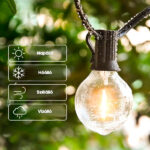 G40 gömb fényfüzér – 25 izzó, 7,5 m, bővíthető | YARDBULBS - Image 5