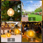 G40 gömb fényfüzér – 25 izzó, 7,5 m, bővíthető | YARDBULBS - Image 6