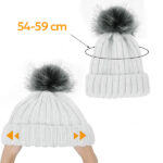 Meleg kötött sapka bolyttal | GLACIA - Image 11