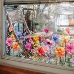 Élénk virágmintás ablakmatrica | FLORASTIK - Image 4