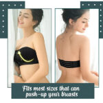 Csipkés váll nélküli húzózsinóros Bandeau melltartó LUXETTE - Image 7